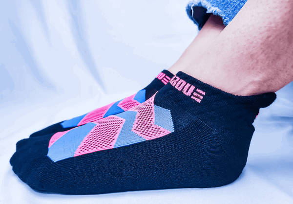 144 - 01 Groovy Rockies Neo Pink Socks - Polarove - Painted Door on Main
