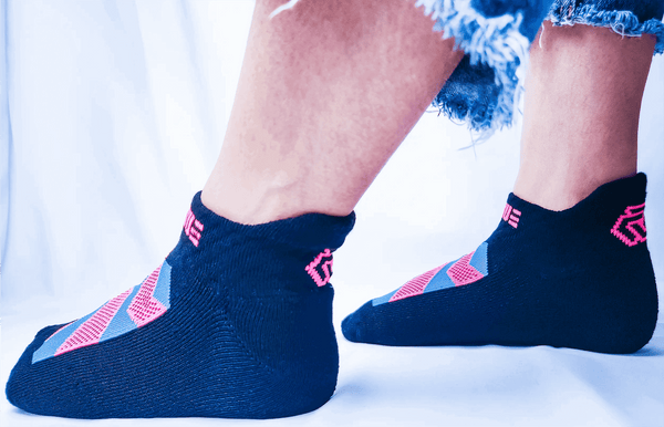 144 - 01 Groovy Rockies Neo Pink Socks - Polarove - Painted Door on Main