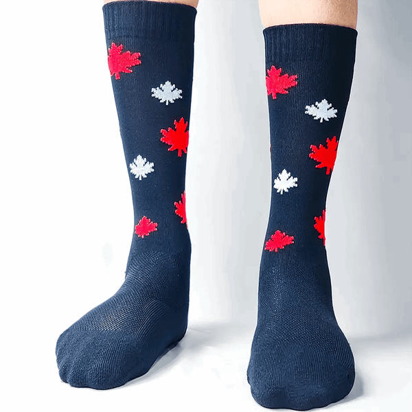 144 - 12 Maple Leaf Socks - Polarove - Painted Door on Main