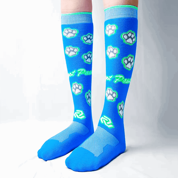 144 - 14 My Kids Got Paws Blue Socks - Polarove - Painted Door on Main