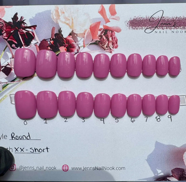 145 - 04 Press On Nails (XXShort Round) - Jenn's Nail Nook - Painted Door on Main