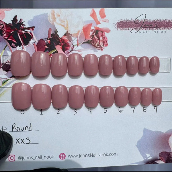 145 - 04 Press On Nails (XXShort Round) - Jenn's Nail Nook - Painted Door on Main