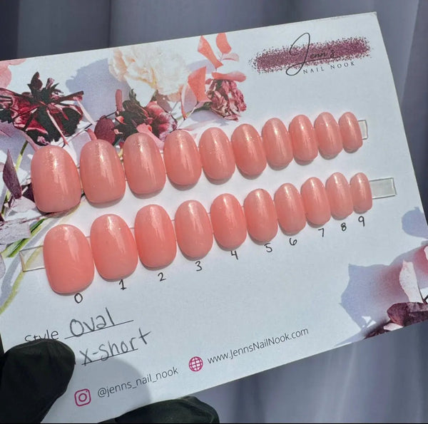145 - 05 Press On Nails (XShort Oval) - Jenn's Nail Nook - Painted Door on Main