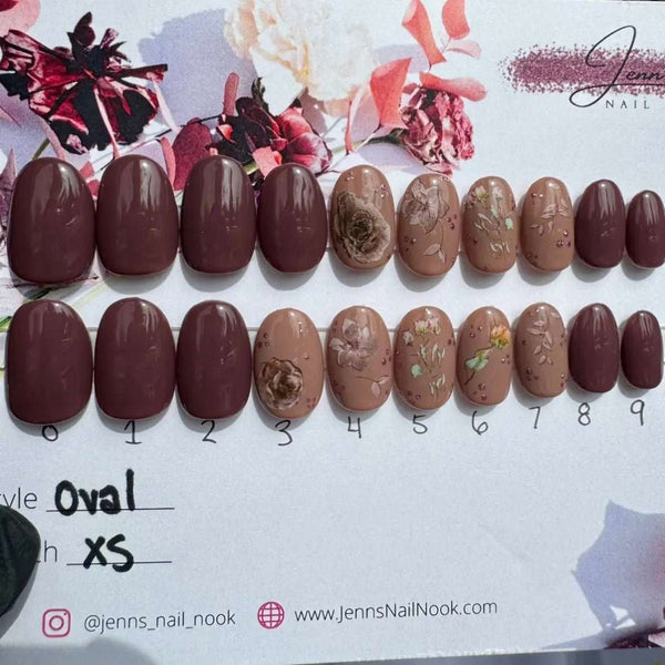 145 - 05 Press On Nails (XShort Oval) - Jenn's Nail Nook - Painted Door on Main