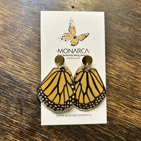 147 - 01 Butterfly Wing Earrings - Monarca Jewelry & Decor - Painted Door on Main