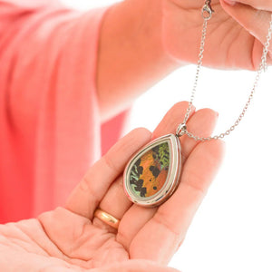 147 - 03 Teardrop Locket Necklace - Monarca Jewelry & Decor - Painted Door on Main