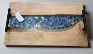152 - 03 Wood & Epoxy Serving Trays - Crooked Tree Wood Art - Painted Door on Main