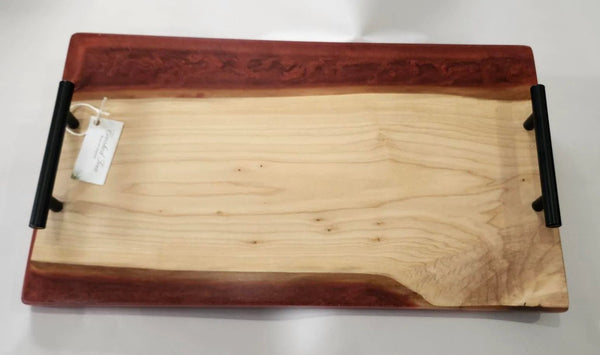 152 - 03 Wood & Epoxy Serving Trays - Crooked Tree Wood Art - Painted Door on Main