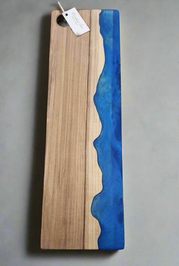 152 - 04 Wood & Epoxy Charcuterie Boards - Crooked Tree Wood Art - Painted Door on Main