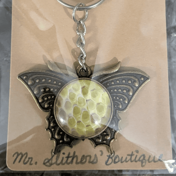 153 - 02 Butterfly Snakeskin Keychains - Mr Slithers' Boutique - Painted Door on Main