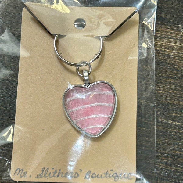153 - 05 Heart Snakeskin Keychains - Mr Slithers' Boutique - Painted Door on Main
