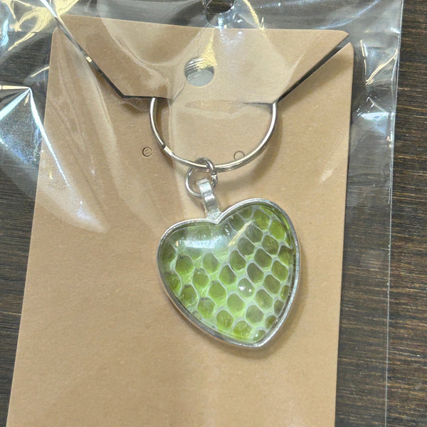 153 - 05 Heart Snakeskin Keychains - Mr Slithers' Boutique - Painted Door on Main