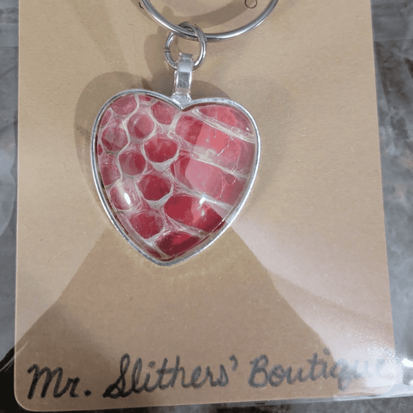 153 - 05 Heart Snakeskin Keychains - Mr Slithers' Boutique - Painted Door on Main