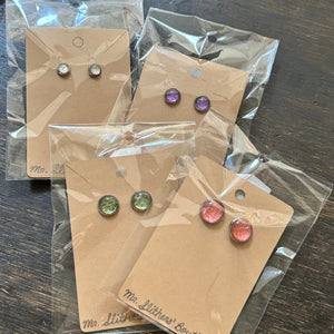 153 - 08 Snakeskin Stud Earrings - Mr Slithers' Boutique - Painted Door on Main