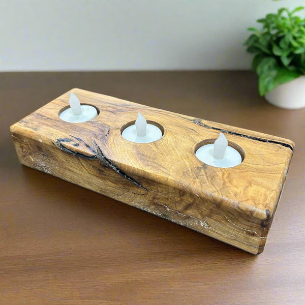 154 - 04 Wood Tea Light Holder - Bob Shave Woodworks - Painted Door on Main