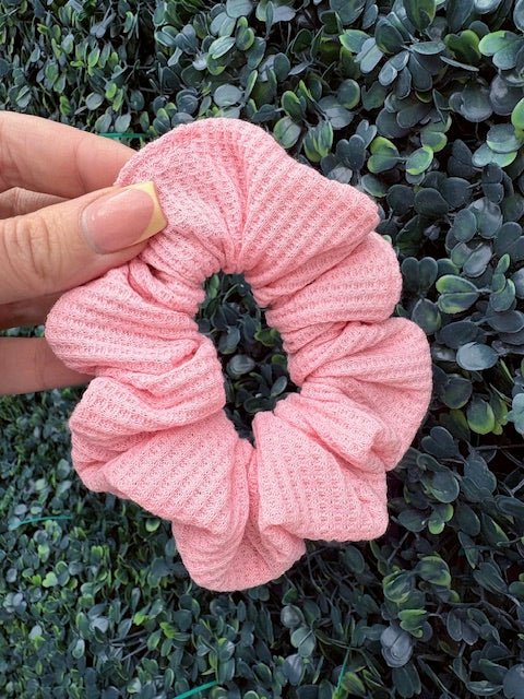 155 - 01 Organic Waffle Scrunchies - Alayna B & Co. - Painted Door on Main