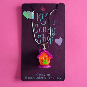 159 - 05 Birdhouse Necklace - Kid in a Candy Shop - Painted Door on Main
