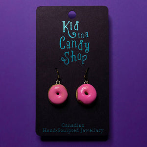 159 - 06 Donut Earrings - Kid in a Candy Shop - Painted Door on Main