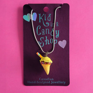 159 - 10 Ice Cream Cone Necklace - Kid in a Candy Shop - Painted Door on Main