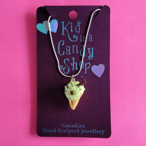 159 - 10 Ice Cream Cone Necklace - Kid in a Candy Shop - Painted Door on Main