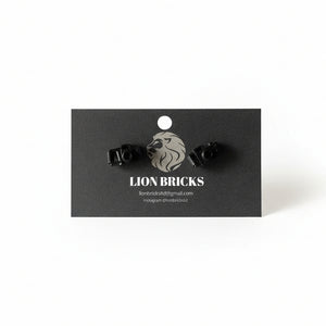 Premium Stud Earrings - Lion Bricks - Painted Door on Main