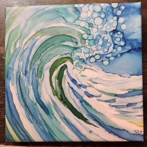 104-18 Ink Waves Canvas Prints 8x8" - Cre8tive.one