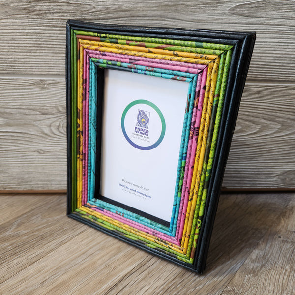 103-05 Recycle Newspaper Picture Frames - Paper Feathers