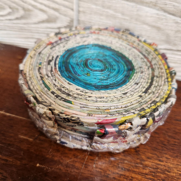 103-06 Recycled Newspaper Coasters - Paper Feathers