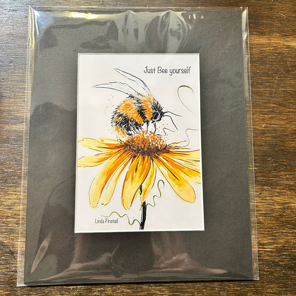 854-02 Bee & Flower Prints - Art by Linda Finstad