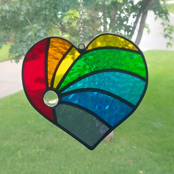 009-16 Rainbow Heart - A Touch Of Glass