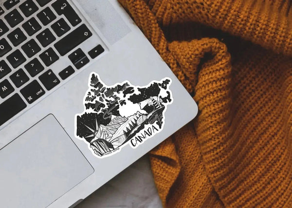 839 - 01 Vinyl Stickers - Mountain Mornings - Painted Door on Main