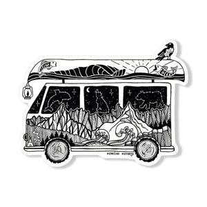 839 - 01 Vinyl Stickers - Mountain Mornings - Painted Door on Main