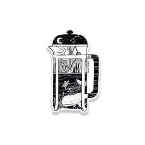 839 - 01 Vinyl Stickers - Mountain Mornings - Painted Door on Main