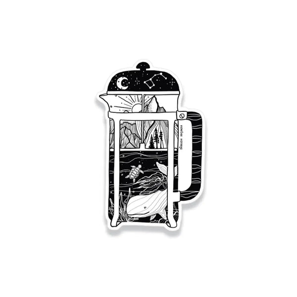 839 - 01 Vinyl Stickers - Mountain Mornings - Painted Door on Main