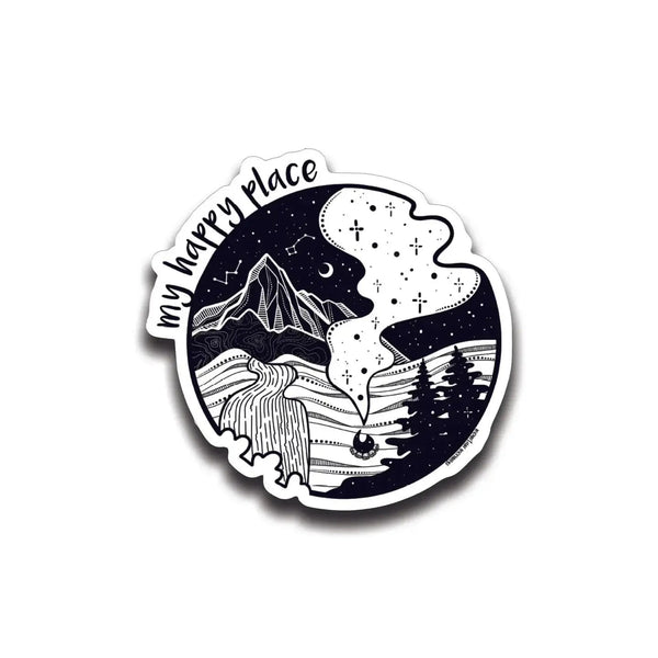 839 - 01 Vinyl Stickers - Mountain Mornings - Painted Door on Main