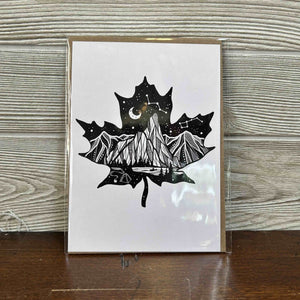 839 - 06 Maple Leaf Art Print - Mountain Mornings - Painted Door on Main