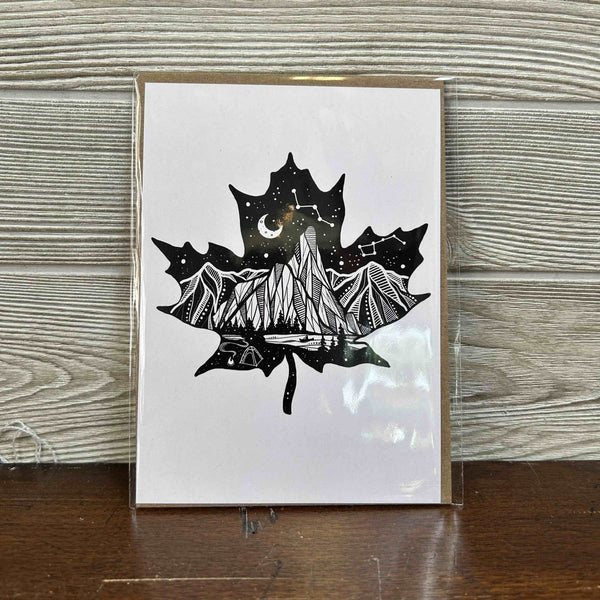839 - 06 Maple Leaf Art Print - Mountain Mornings - Painted Door on Main
