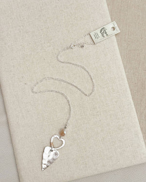 842 - 01 Freshwater Coin Pearl Silver Necklace - Gracie Rose Designs - Painted Door on Main