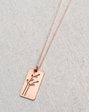 842 - 07 Rose Gold Flower Cutout Necklace - Gracie Rose Designs - Painted Door on Main
