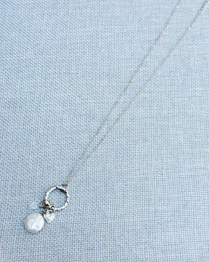 842 - 21 Swarovski Crystal & Freshwater Pearl Necklace - Gracie Rose Designs - Painted Door on Main