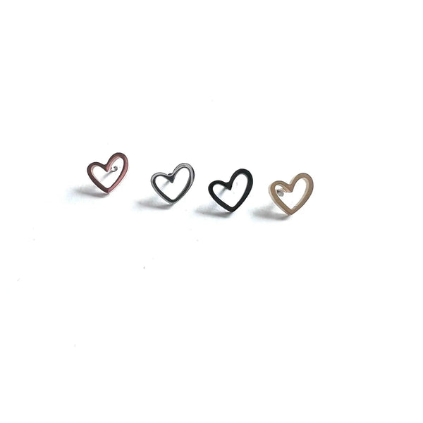 846 - 13 Heart Earrings - Royce and Oak - Painted Door on Main