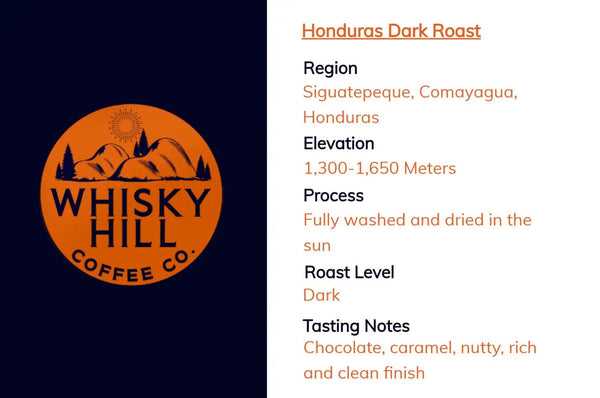 853 - 03 Honduras Dark Roast - Whisky Hill Coffee - Painted Door on Main