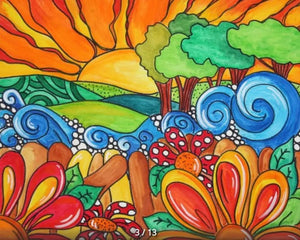 854 - 01 Contemporary Landscape Prints - Art by Linda Finstad - Painted Door on Main