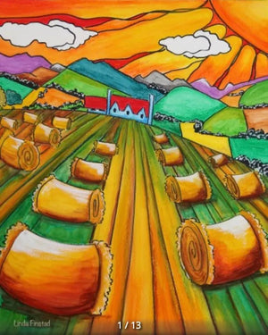 854 - 01 Contemporary Landscape Prints - Art by Linda Finstad - Painted Door on Main