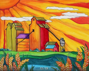 854 - 01 Contemporary Landscape Prints - Art by Linda Finstad - Painted Door on Main