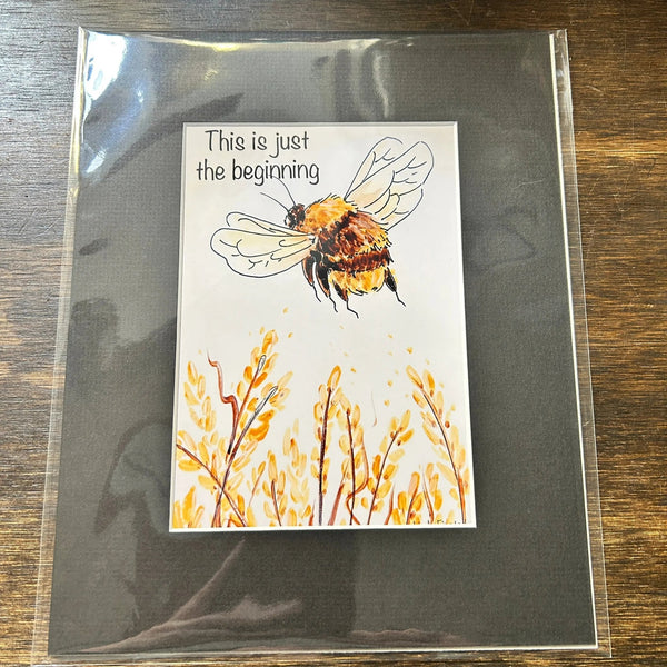 854 - 02 Bee & Flower Prints - Art by Linda Finstad - Painted Door on Main
