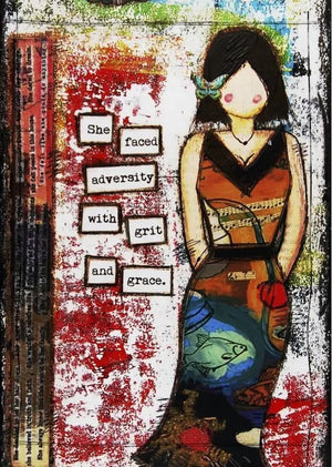 857 - 01 She Art Cards - Fearless hART - Painted Door on Main