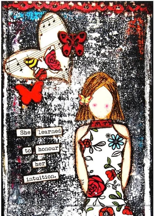 857 - 01 She Art Cards - Fearless hART - Painted Door on Main