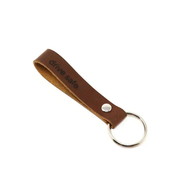 857 - 03 Leather Key Chain - Fearless hART - Painted Door on Main