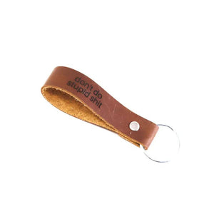 857 - 03 Leather Key Chain - Fearless hART - Painted Door on Main